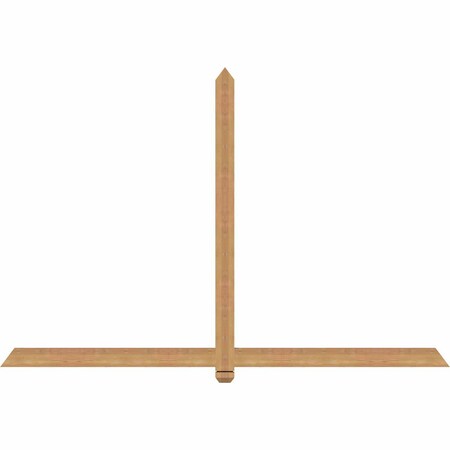 Ekena Millwork Eugene Smooth Timber Gable Bracket, Western Red Cedar, 84"W x 56"H x 1 1/2"D x 3 1/2"F, 16/12 Pitch GBW084X56X0204EUG00SWR